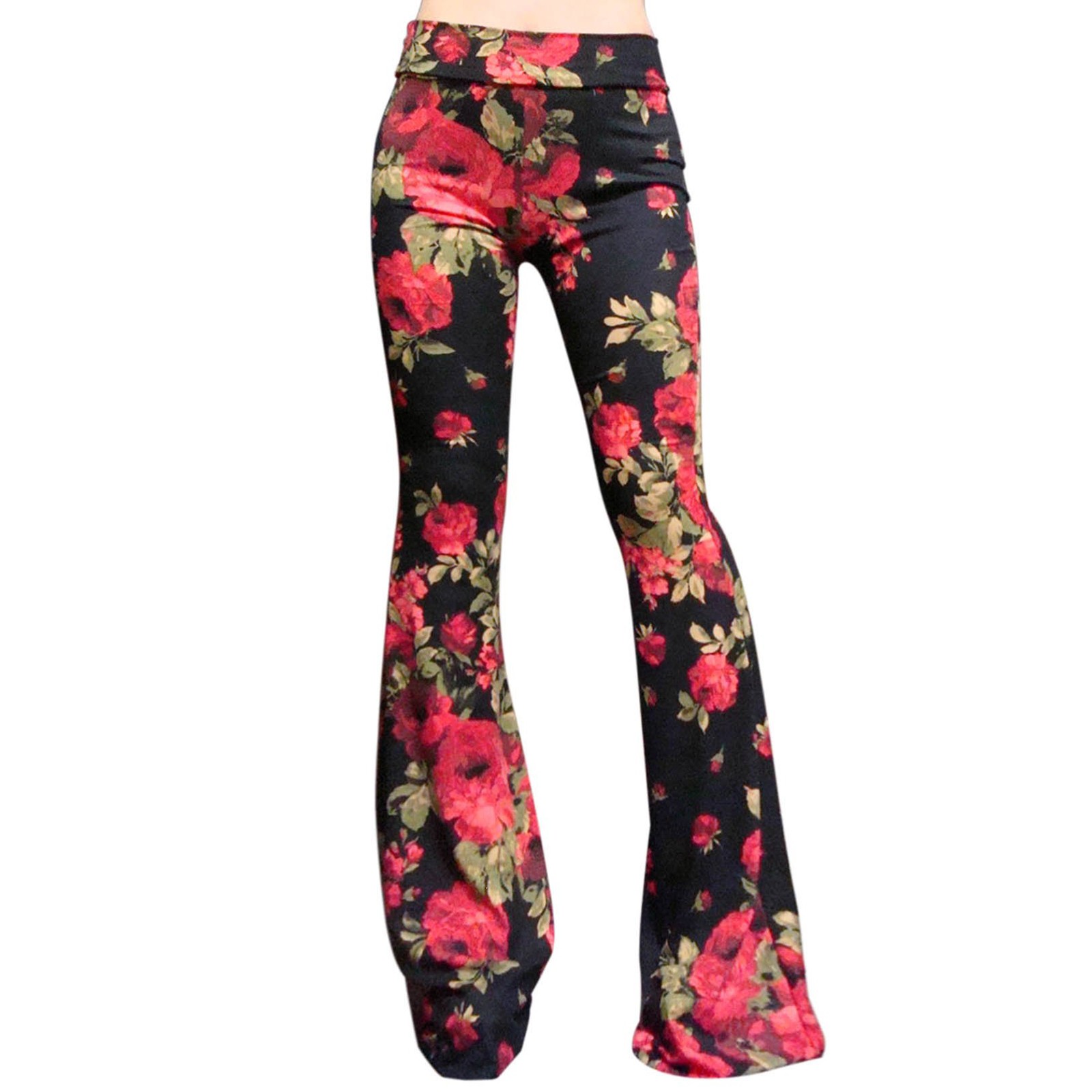 thumbnail image 2 of MKLEKYY Leggins de mujer para vestir, pantalones ajustados con estampado retro y parte inferior grande para primavera y verano para mujer, 2 of 5
